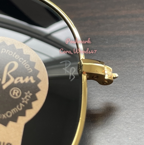 RayBan Aviator Black Lenses RB3025 Gold Frame 58 / 62 Unisex New - Picture 6 of 16